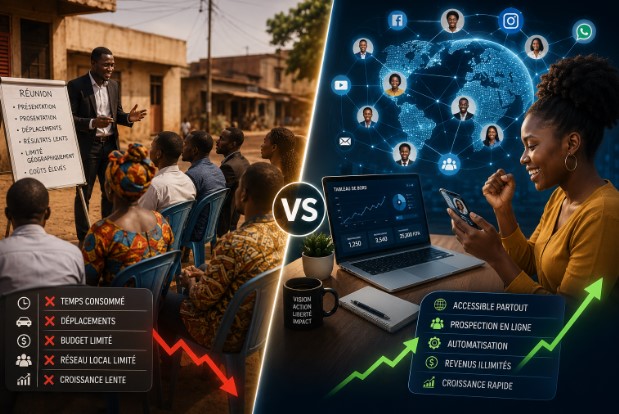 MLM Traditionnel vs MLM Digital : pourquoi le digital change tout (et comment en profiter)