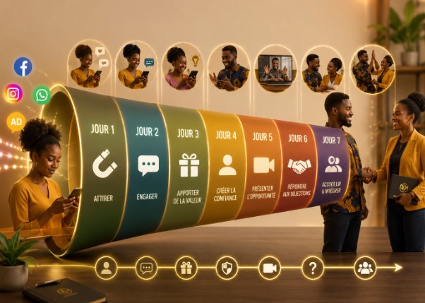 Le tunnel de vente MLM : comment transformer un inconnu en filleul en 7 jours